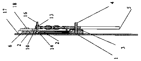 Inner flat curved copper strip embedded tooling of motor sealing ring and embedding method