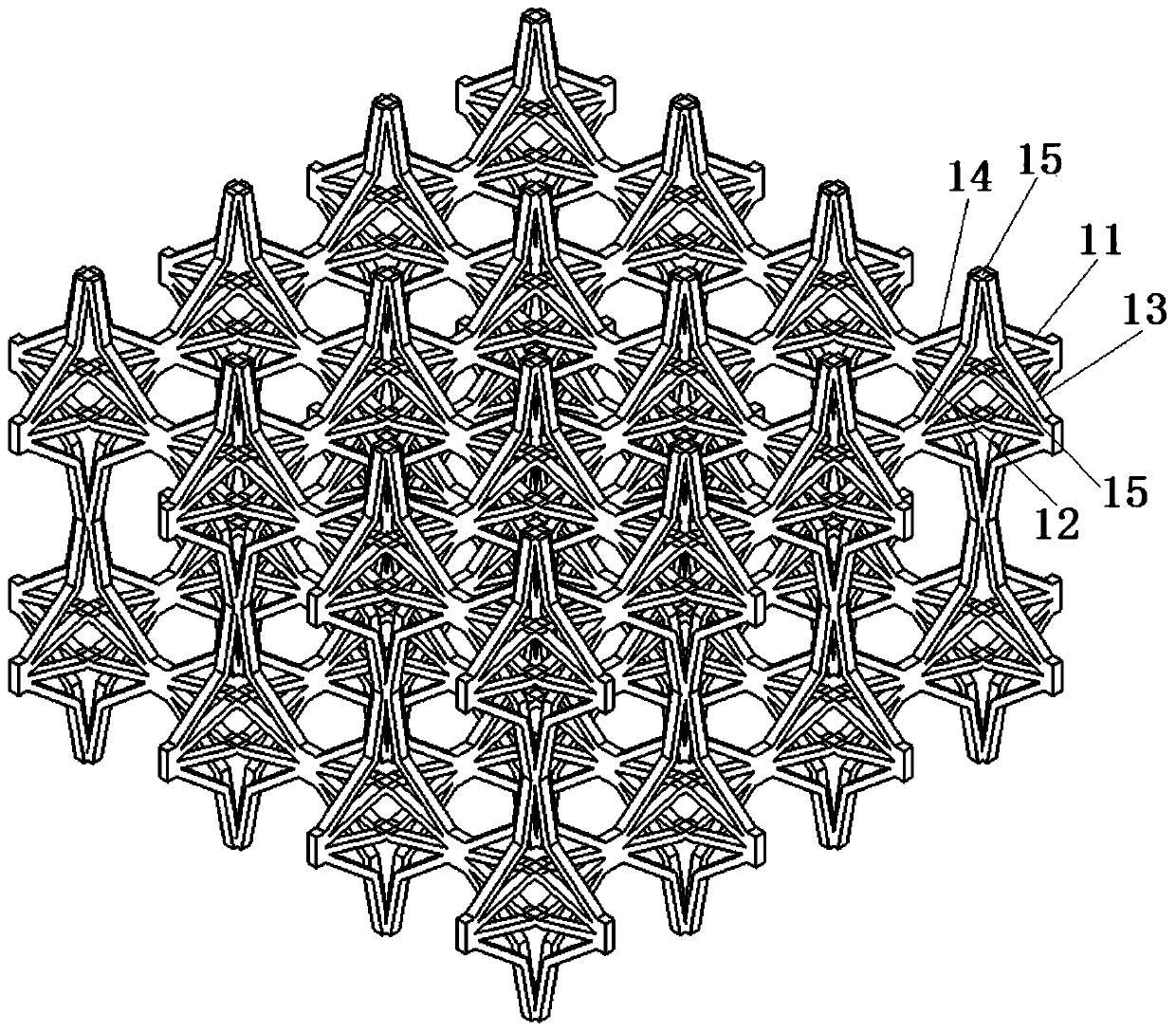 A double platform filling structure with double protection