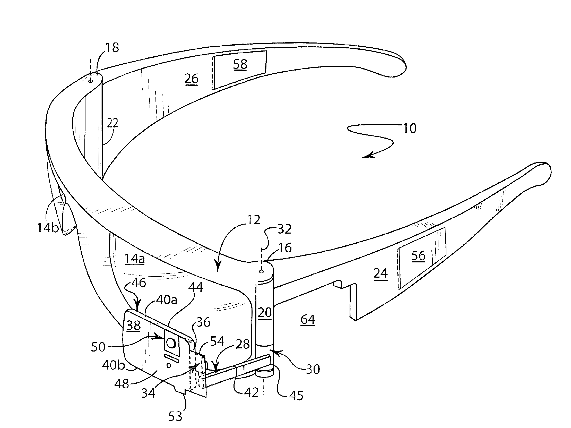 Eyeglasses with integrated video display