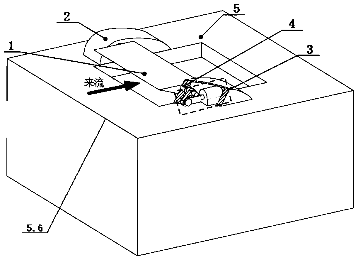 Underwater flow-induced cavity noise control device