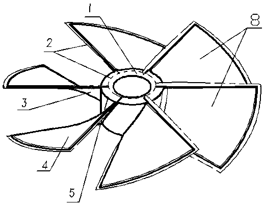Continuous fiber reinforced composite propeller layer lay-up design and preparation method