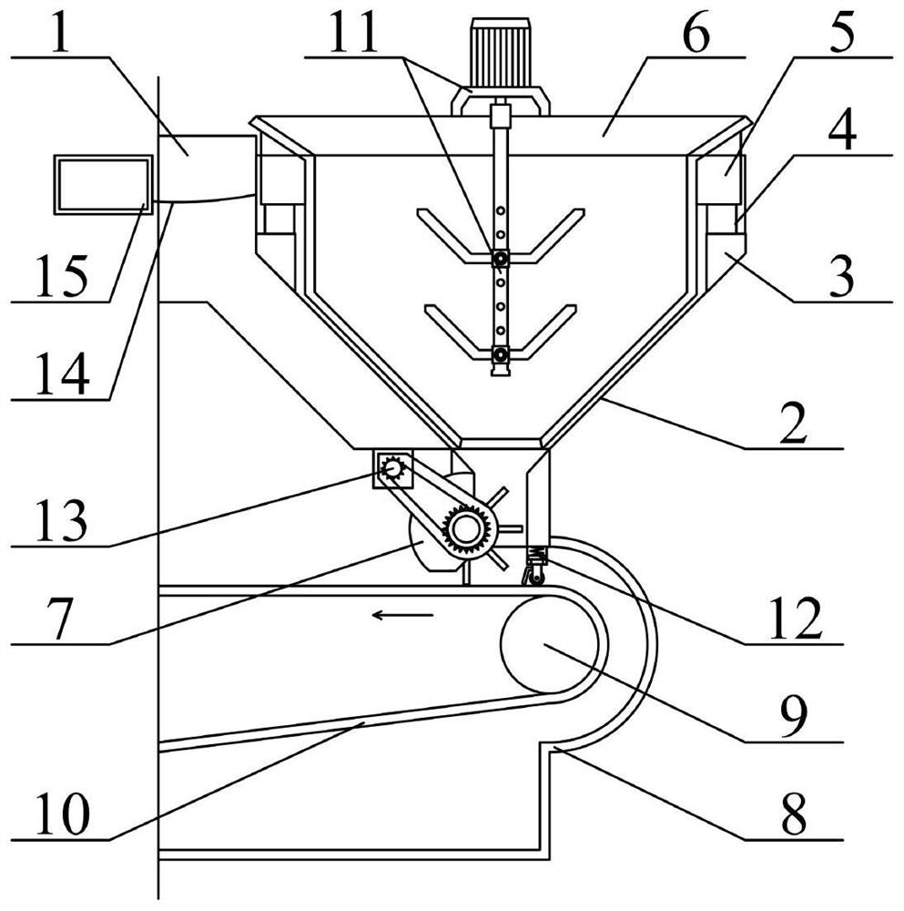 Anti-blocking boiler coal feeding automatic weighing device