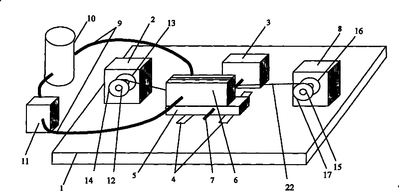 Device for continuously removing optical fiber coating and winding bare fiber