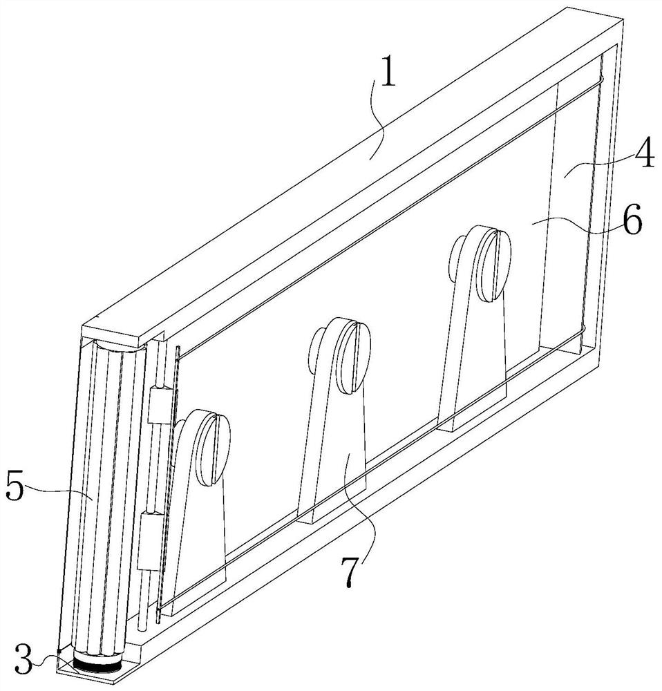 A quick replacement device for outdoor advertising display boards