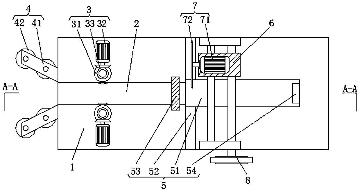 Automatic feeding and slicing device for aluminum alloy profiles