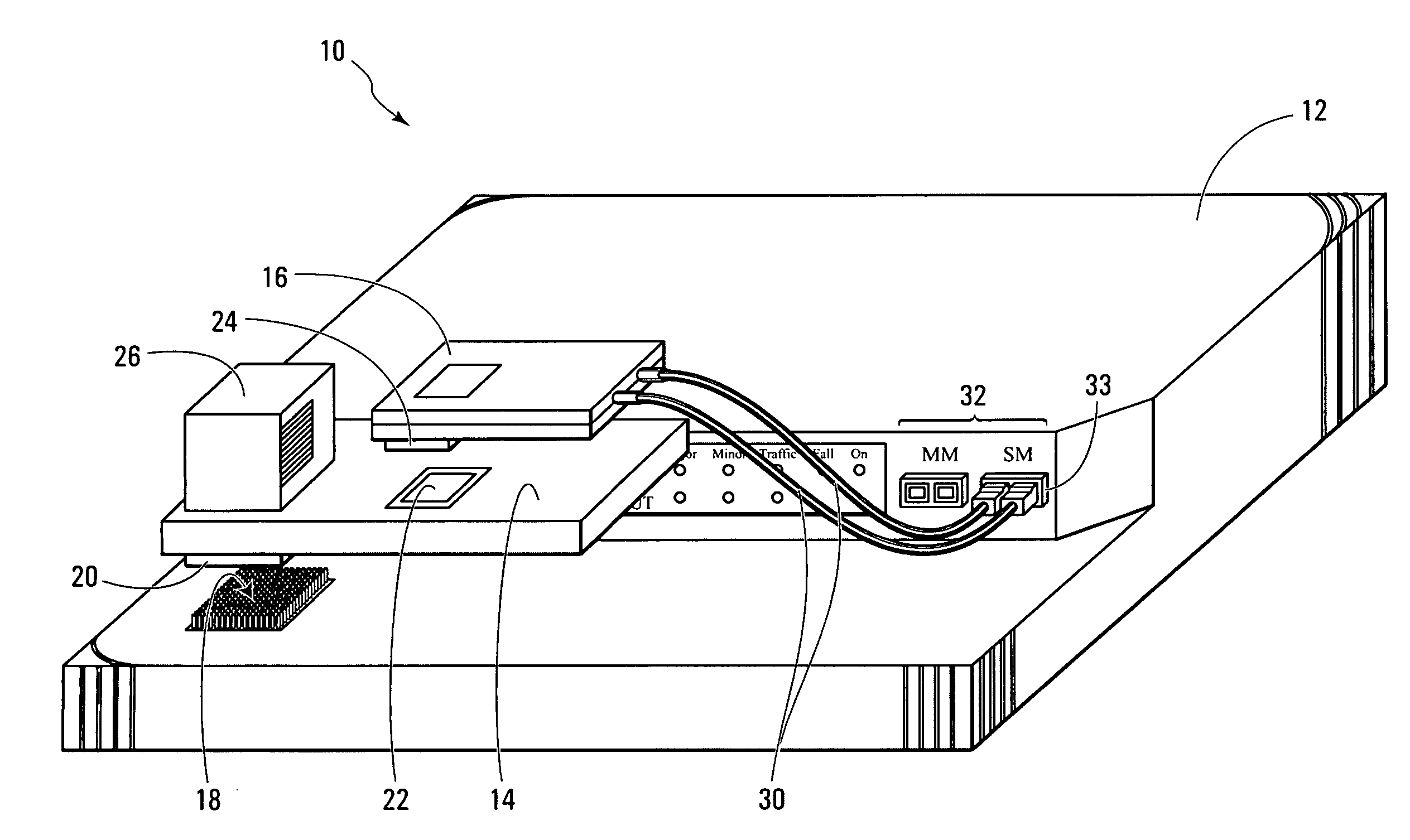 MSA transceiver testing device and interface for use therewith