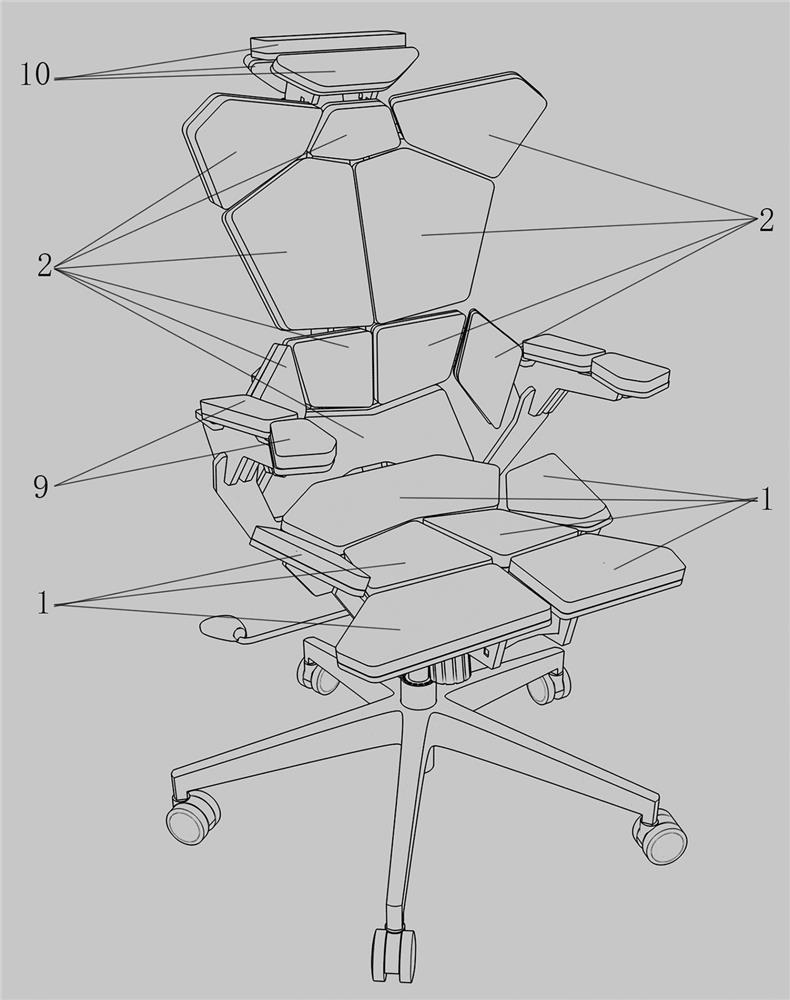Modularized light-emitting engineering chair