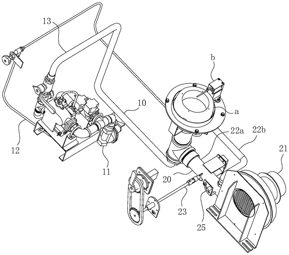 Air-gas linkage control device with function of controlling gas by air