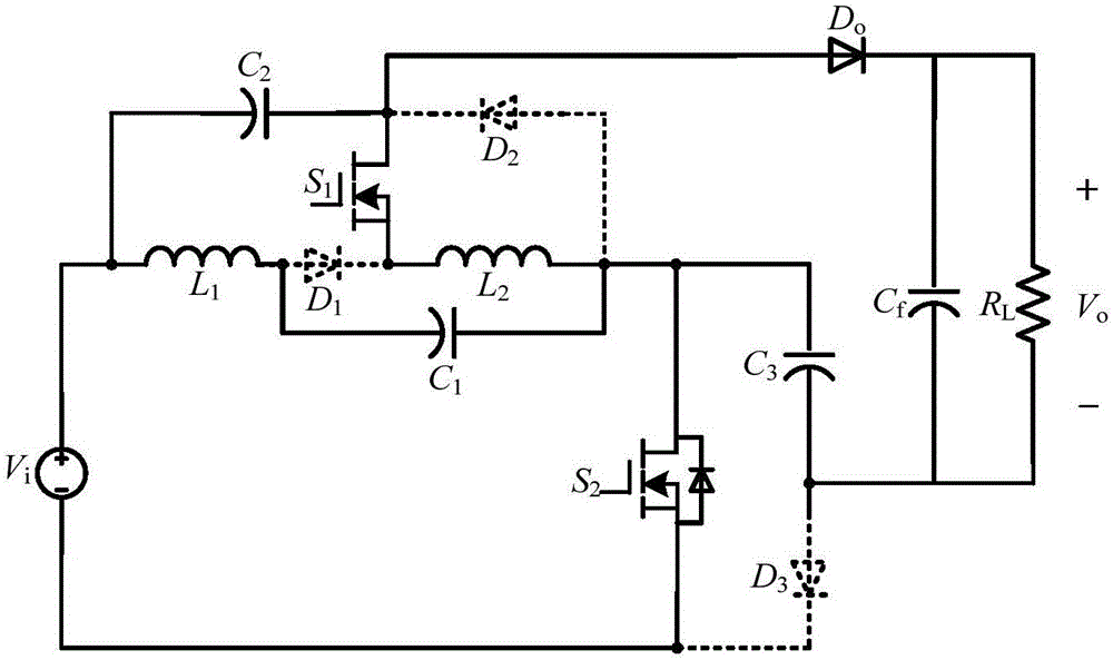 Hybrid type quasi-switch voltage-boosting DC-DC converter
