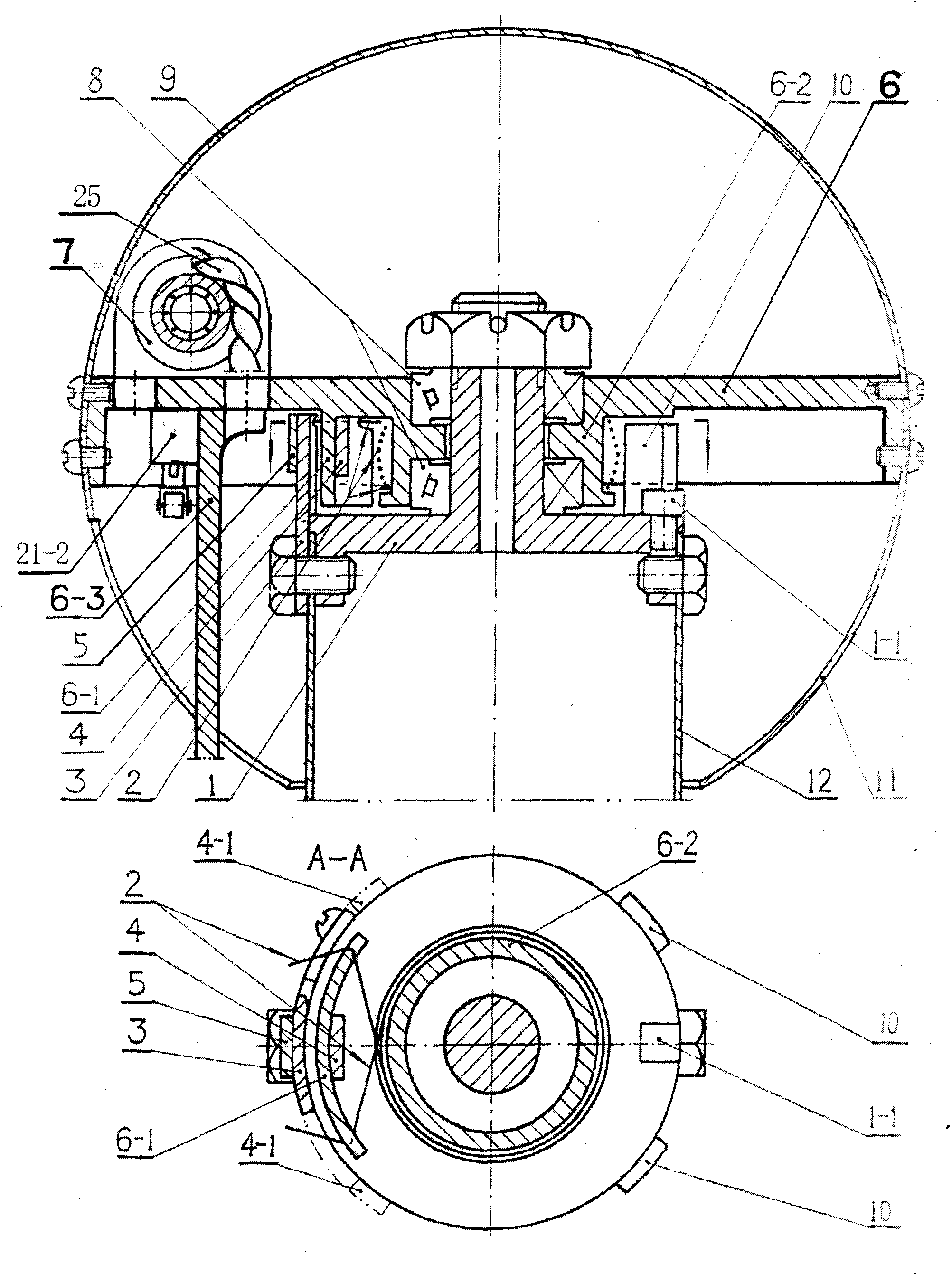 Flag flying rotary type hanging device and air-supply flying device