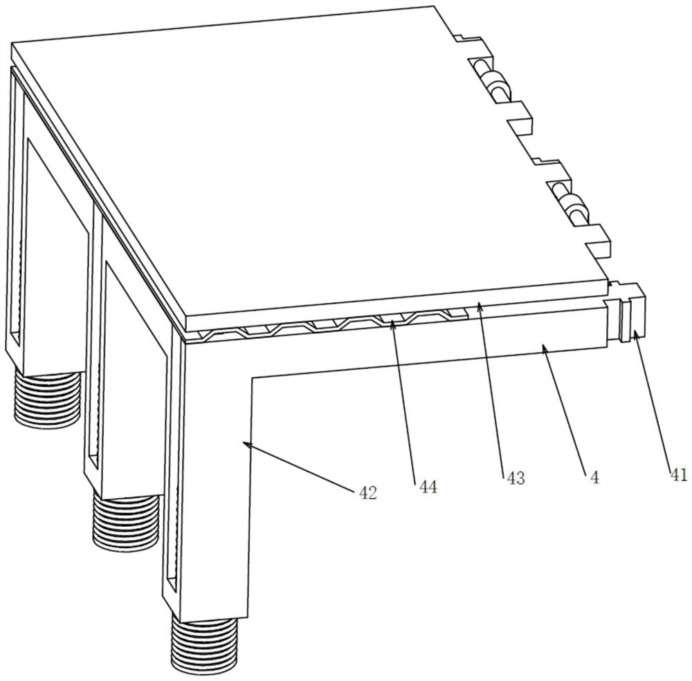 A prefabricated stair shock-absorbing structure