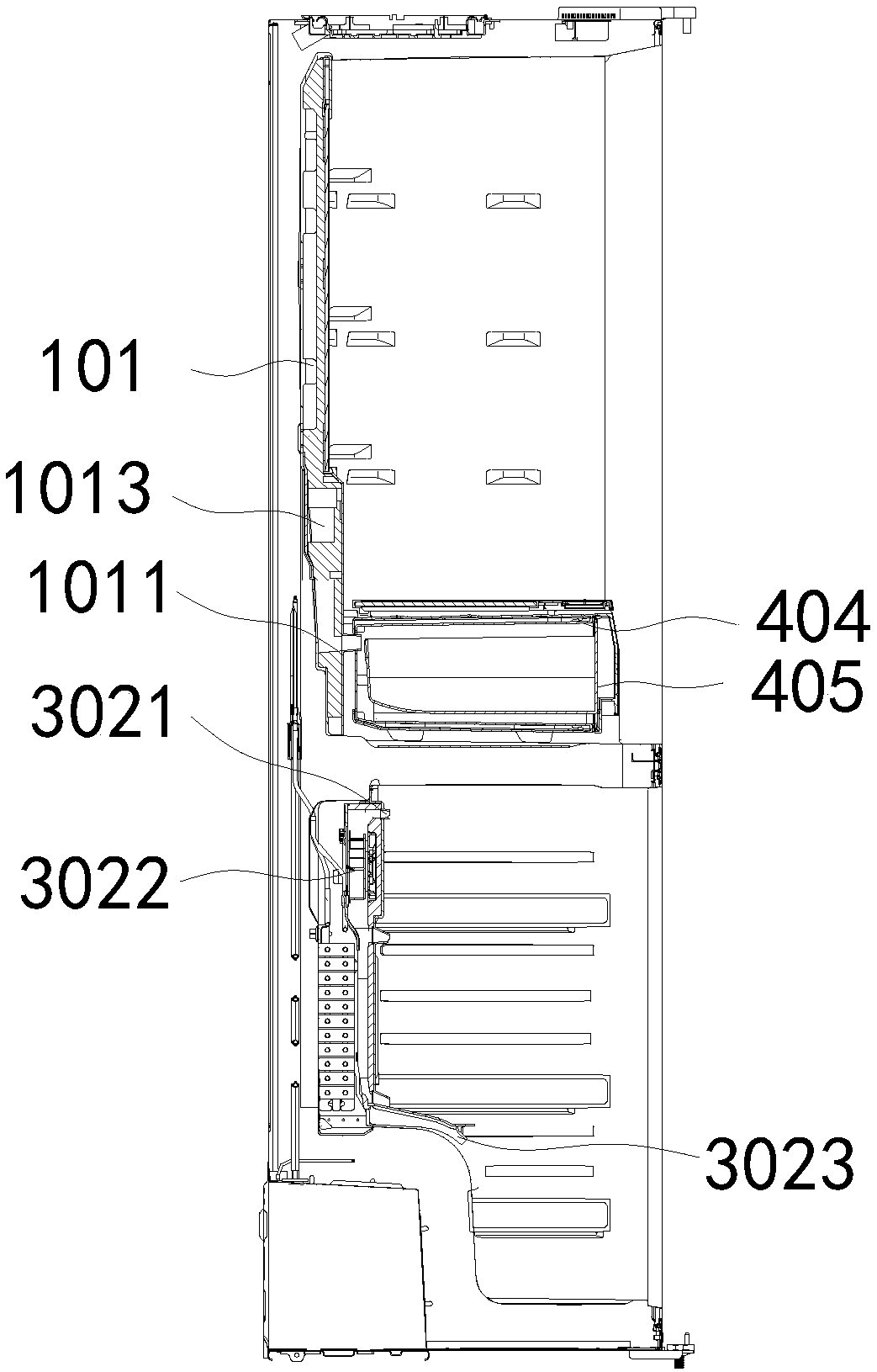 Cross side-by-side combination refrigerator having dual-temperature-changing function