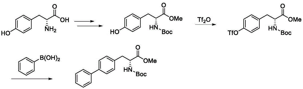 Preparation method of (R)-2-(N-tertbutyloxycarbonylamino)biphenylpropanol