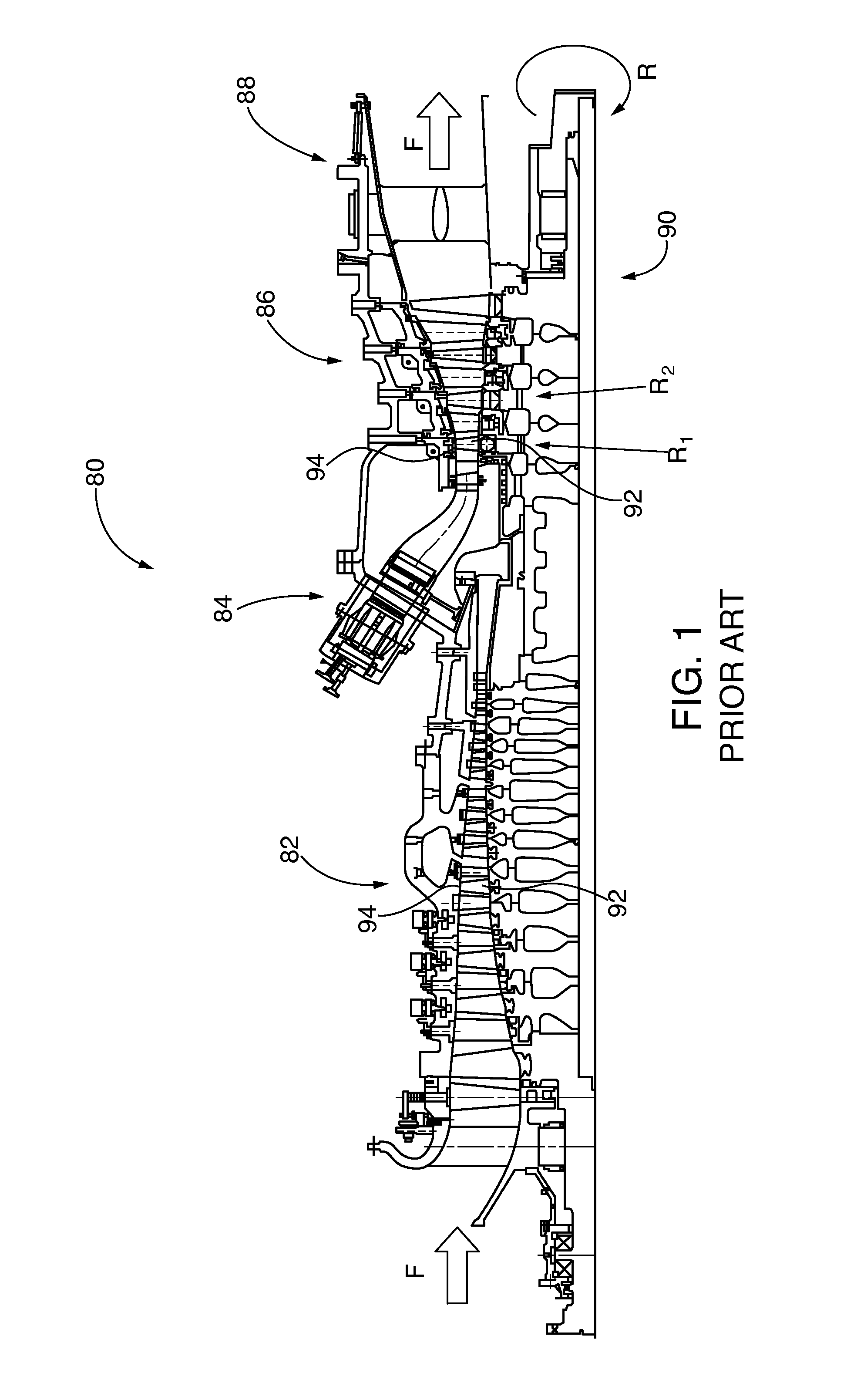 Turbine abradable layer with nested loop groove pattern