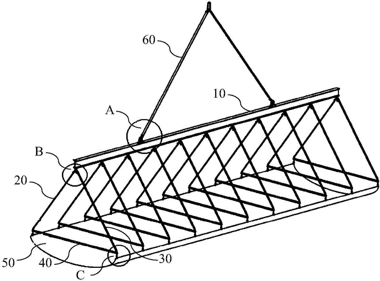 Airship capsule body hoisting and transferring tool