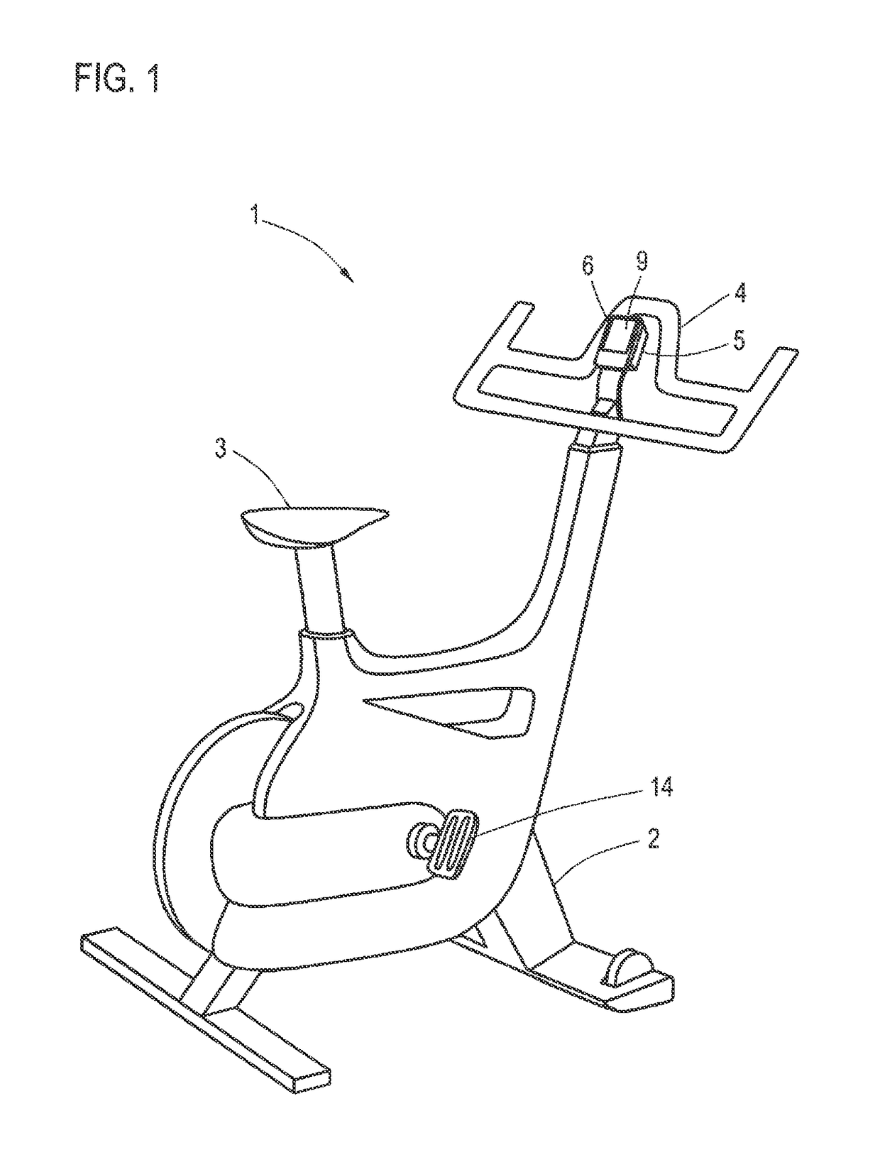 Stationary exercise equipment for physical training, more particular an exercise bike