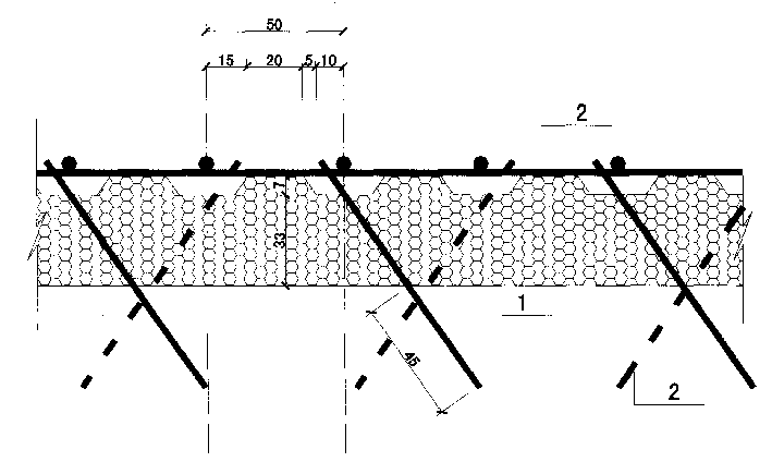 XPS board with steel wire mesh with oblique inserted wire