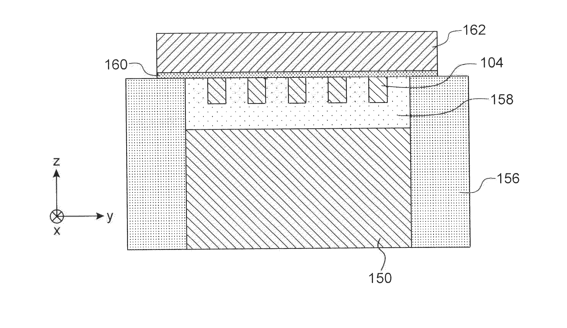 Nanowire semiconductor device partially surrounded by a grating