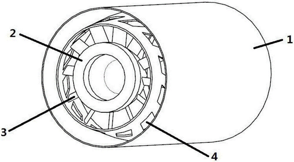 Integrated afterburner provided with deflected rectification support plate