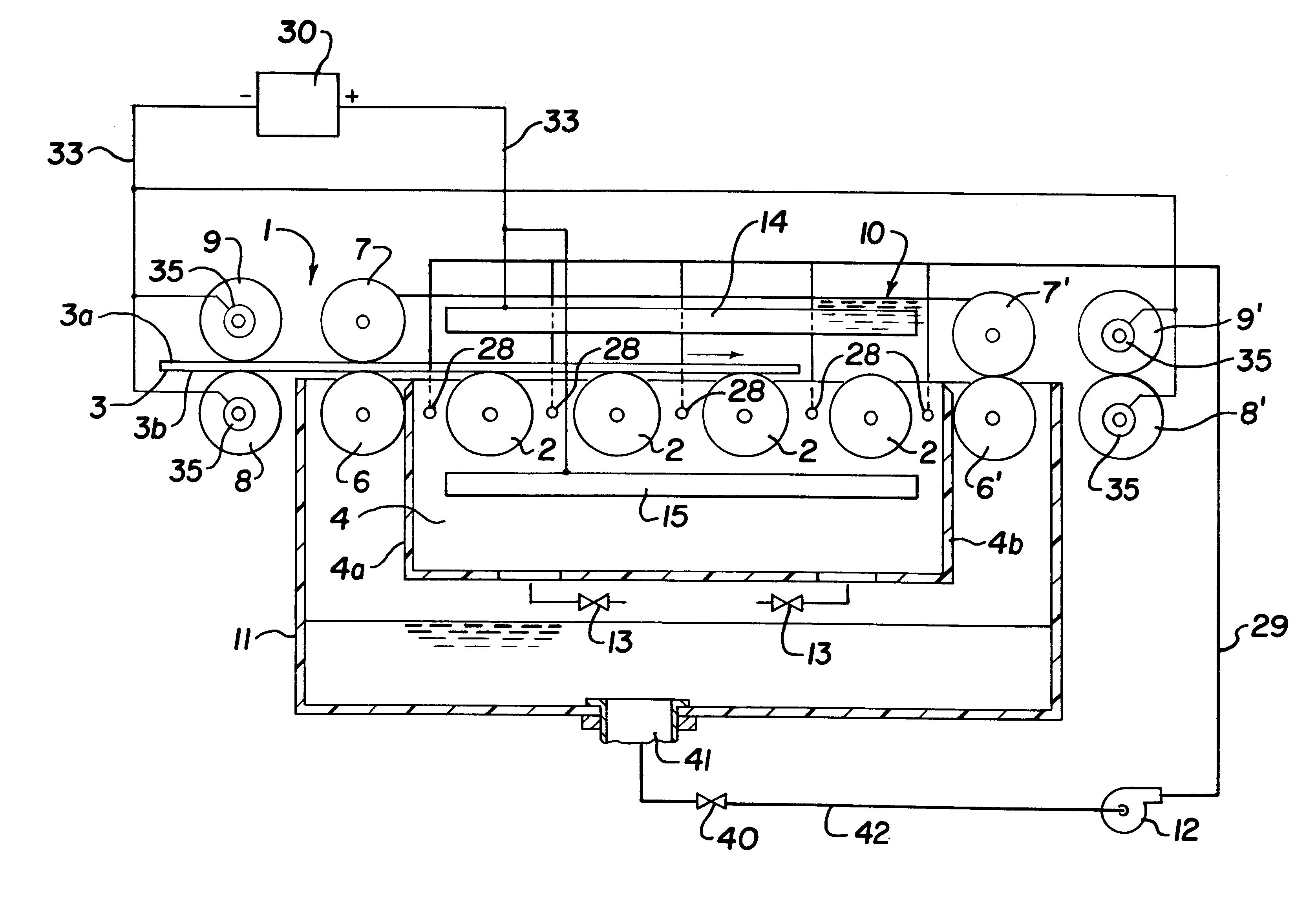 Apparatus for inline plating