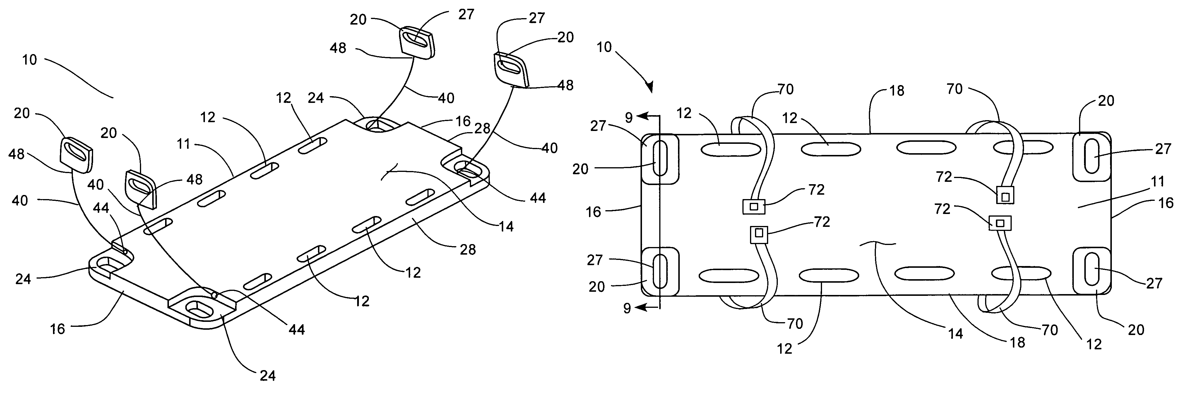 Patient transportation device with retractable, extendible handles to facilitate lifting of a patient
