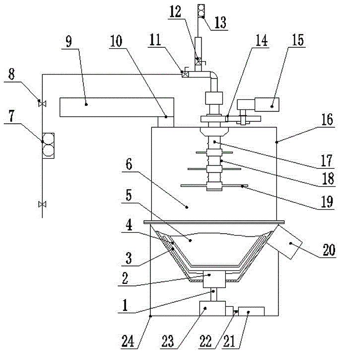 Continuous prilling machine applied to ceramic powder and prilling technology thereof