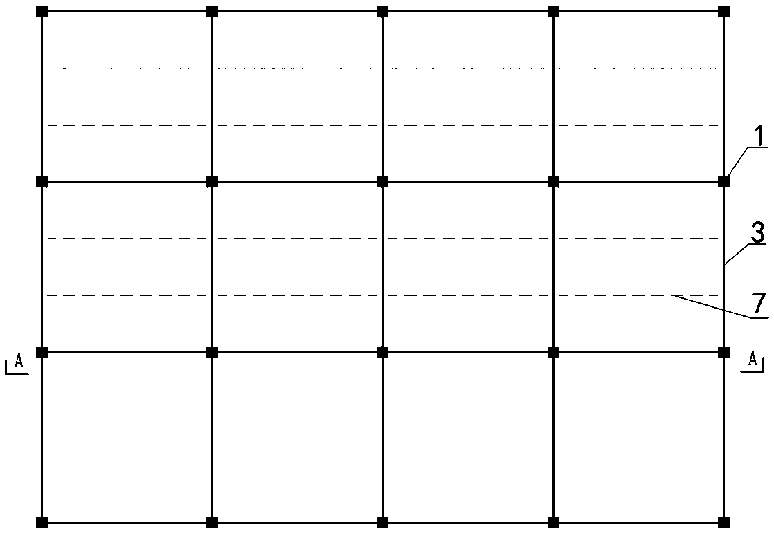 A long-span multi-storey anti-seismic frame structure system and its construction method