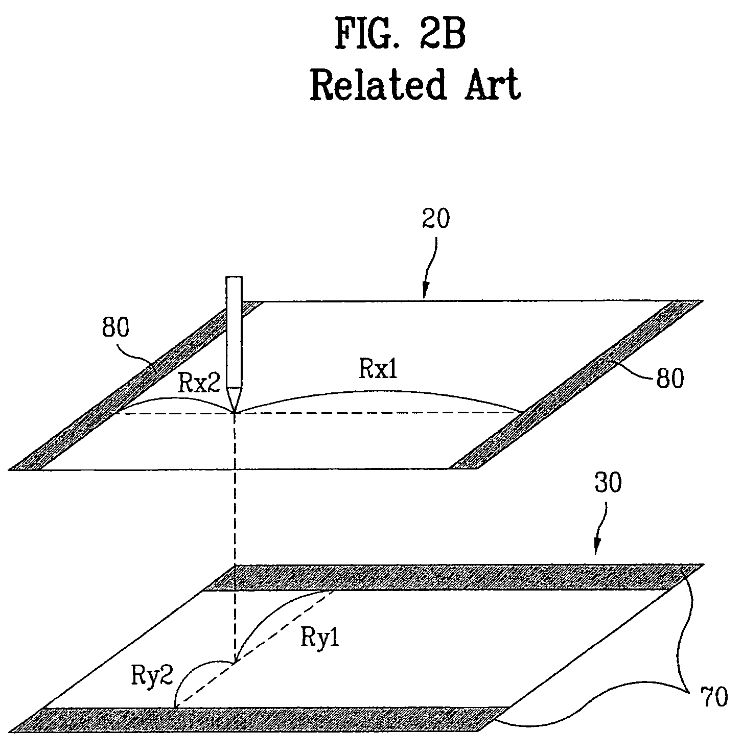 Touch panel for display device
