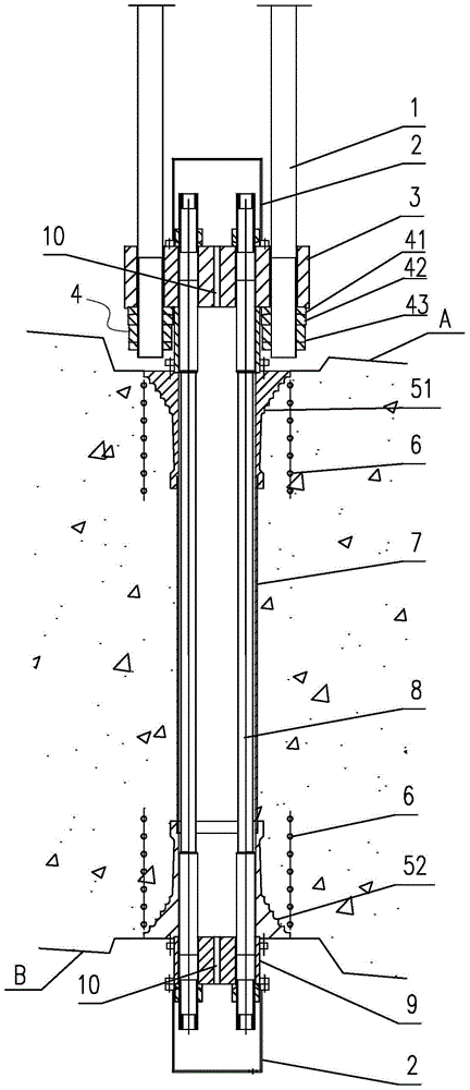 Multi-strand finished cable anchorage prestressed anchorage device and its construction method