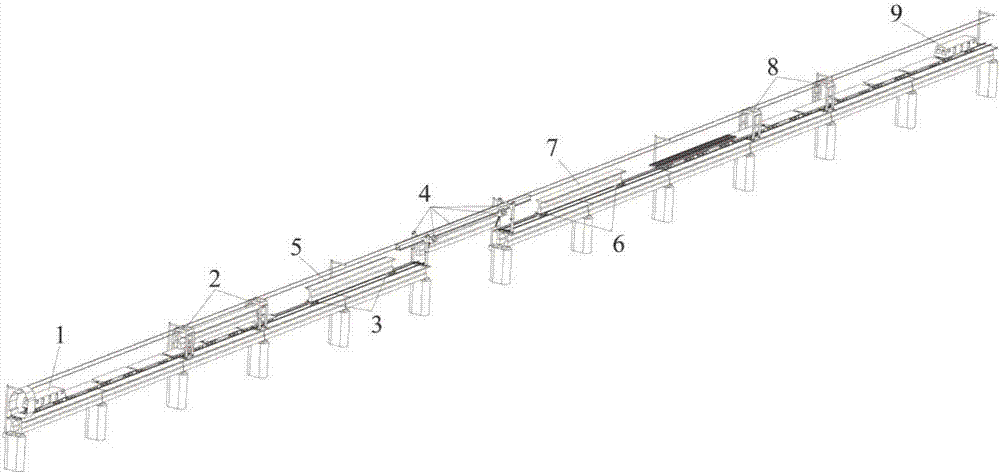 Beam replacement construction system of double-T beam bridge