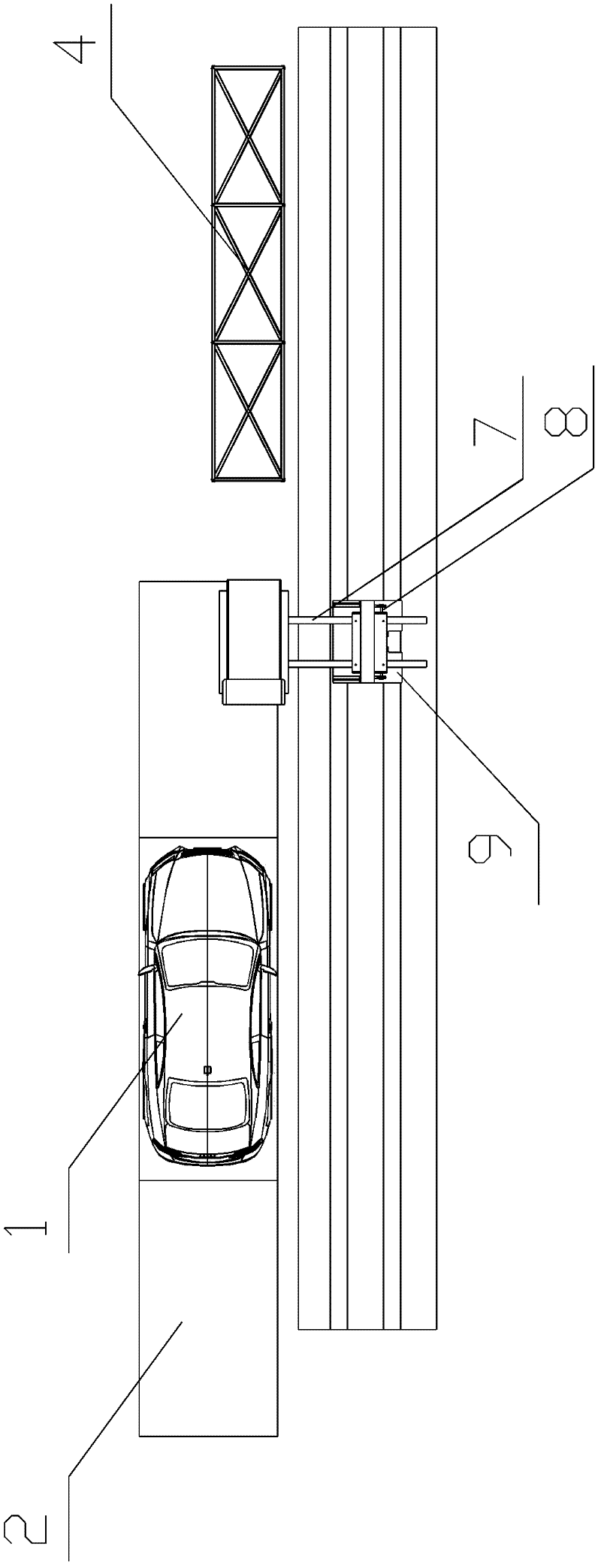 System for quickly changing chassis battery for electric passenger vehicle based on cartesian robot
