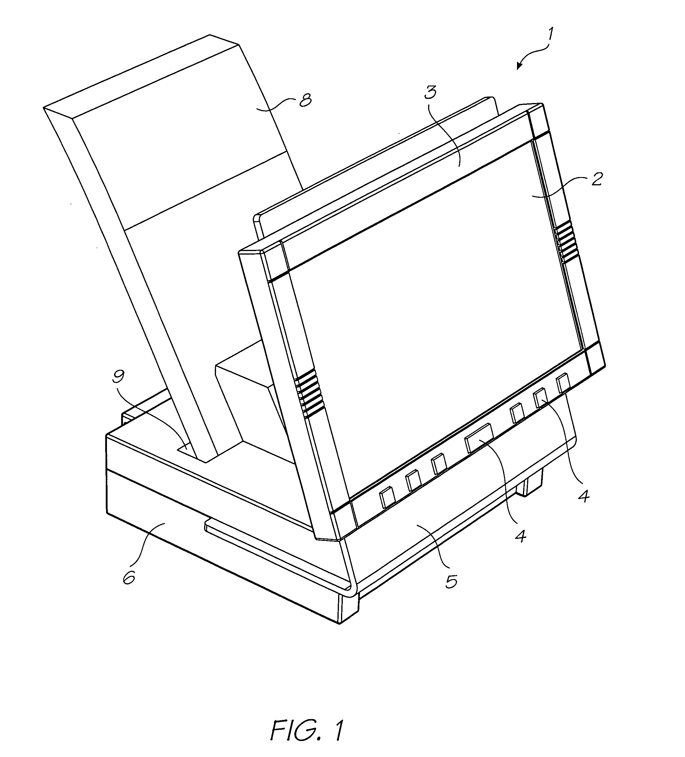 PictBridge printer with photo-sized display screen