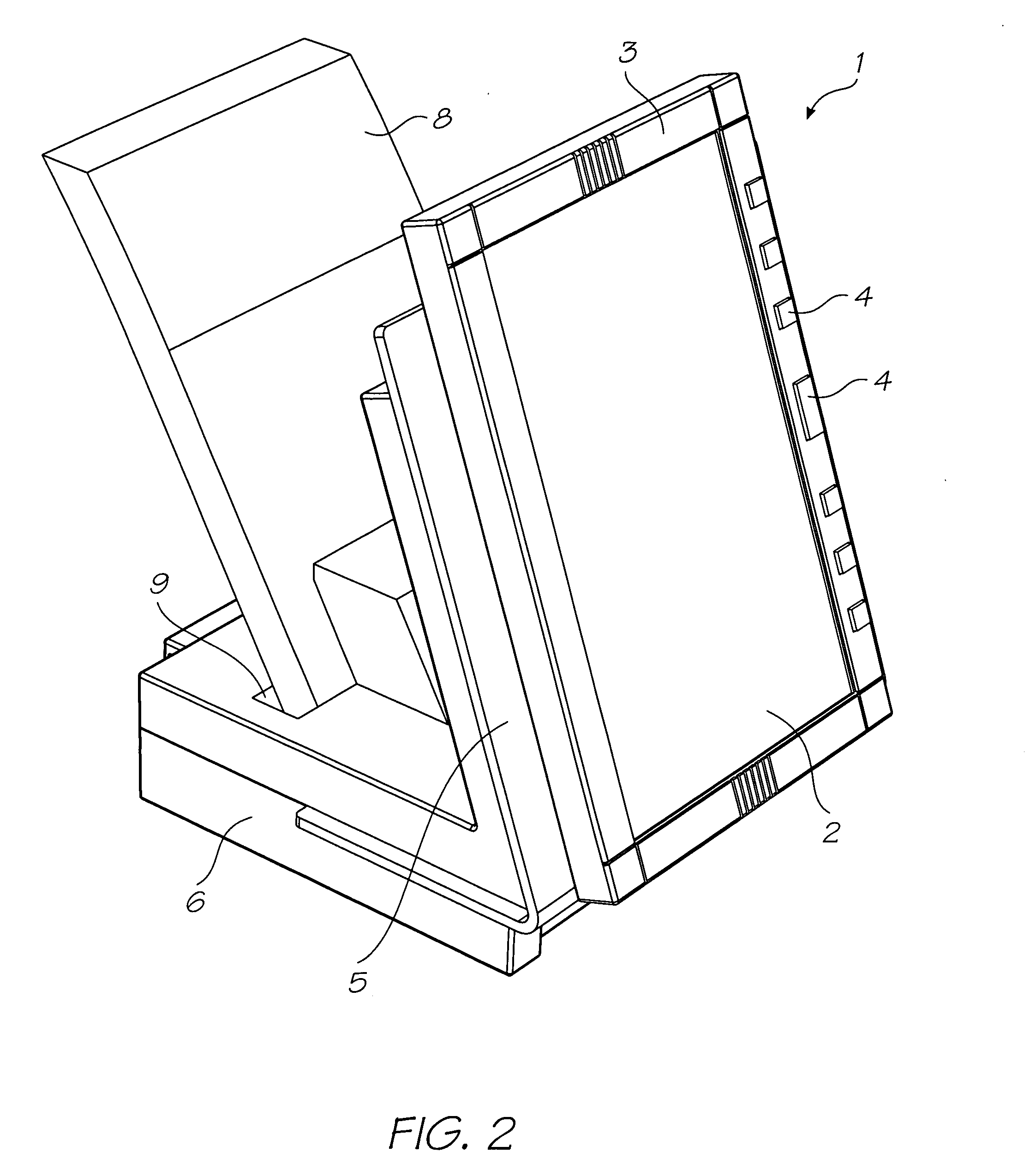 PictBridge printer with photo-sized display screen