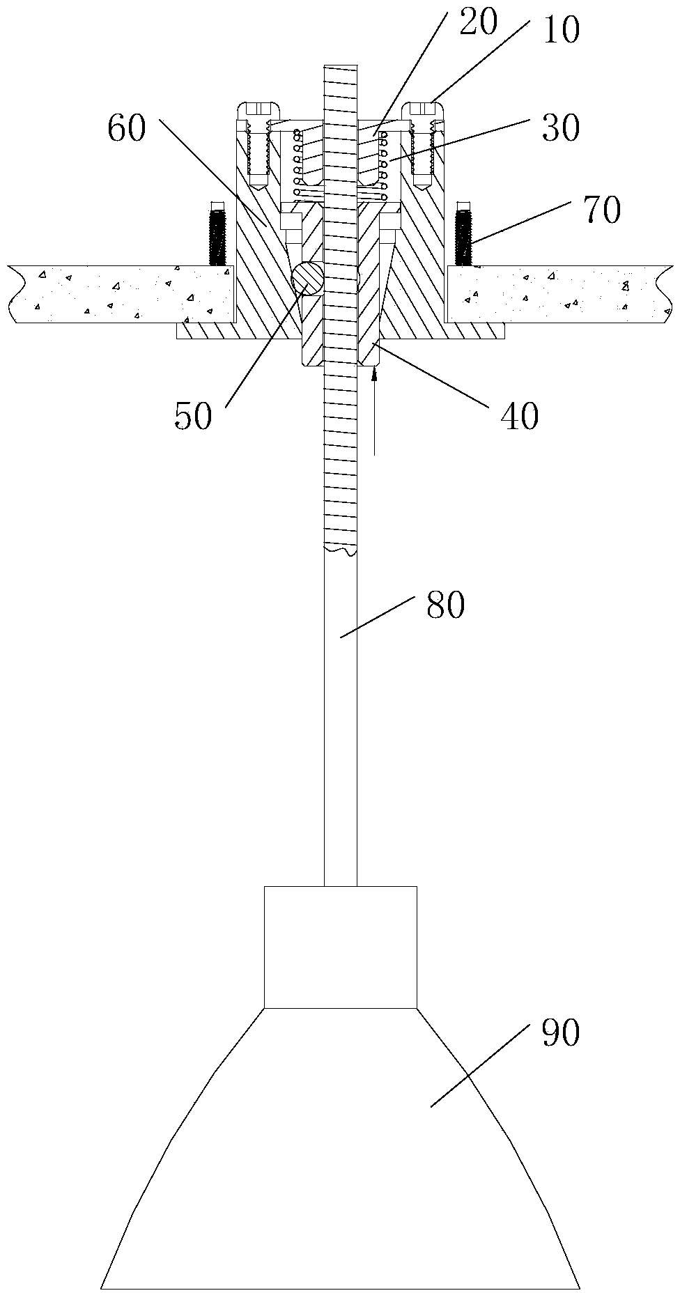 Lamp and lifting device for same