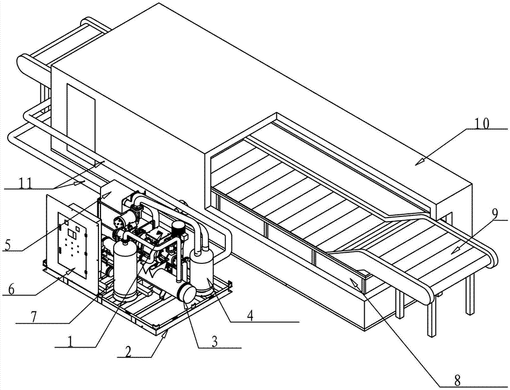 Immersing type instant freezer