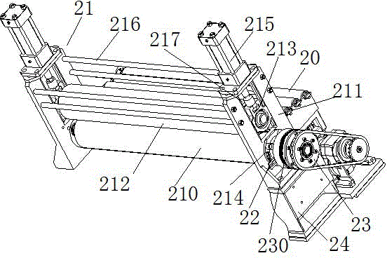 Hydraulic drive type electric clutch feeding mechanism of automatic cutting machine for welded steel tube coil