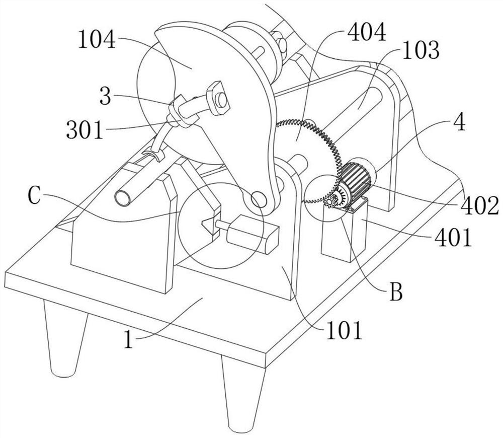 Goods shelf pipe automatic clamping fixed-distance slitting device