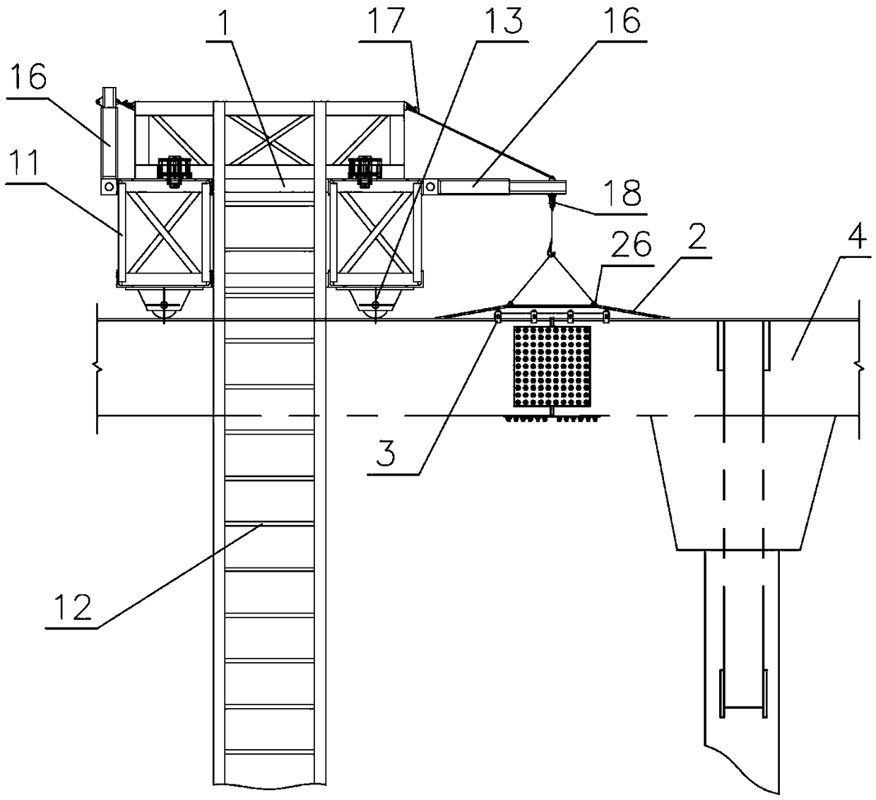 Inspecting apparatus and inspecting method for truss bridge