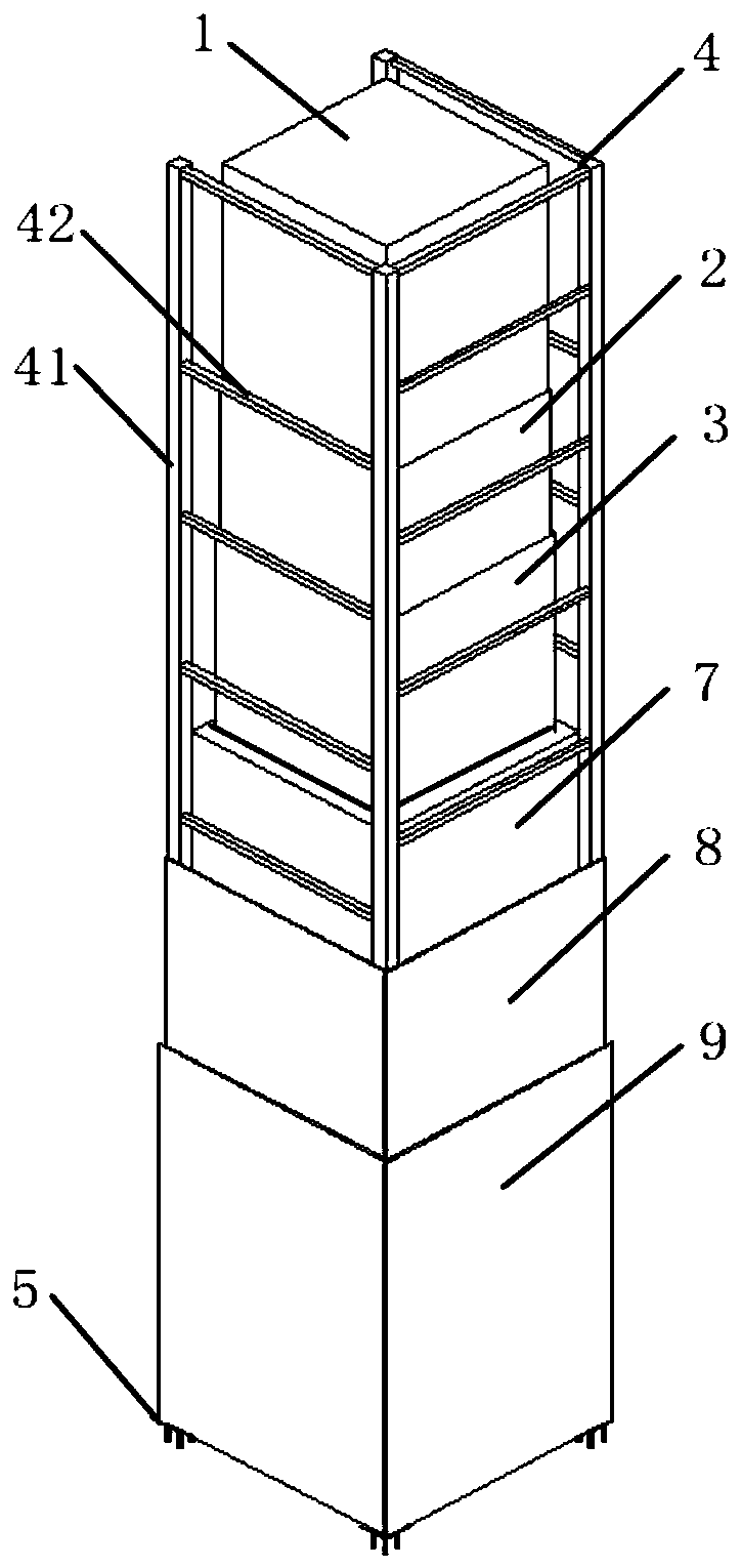 Prefabricated steel structure steel column decoration structure and method