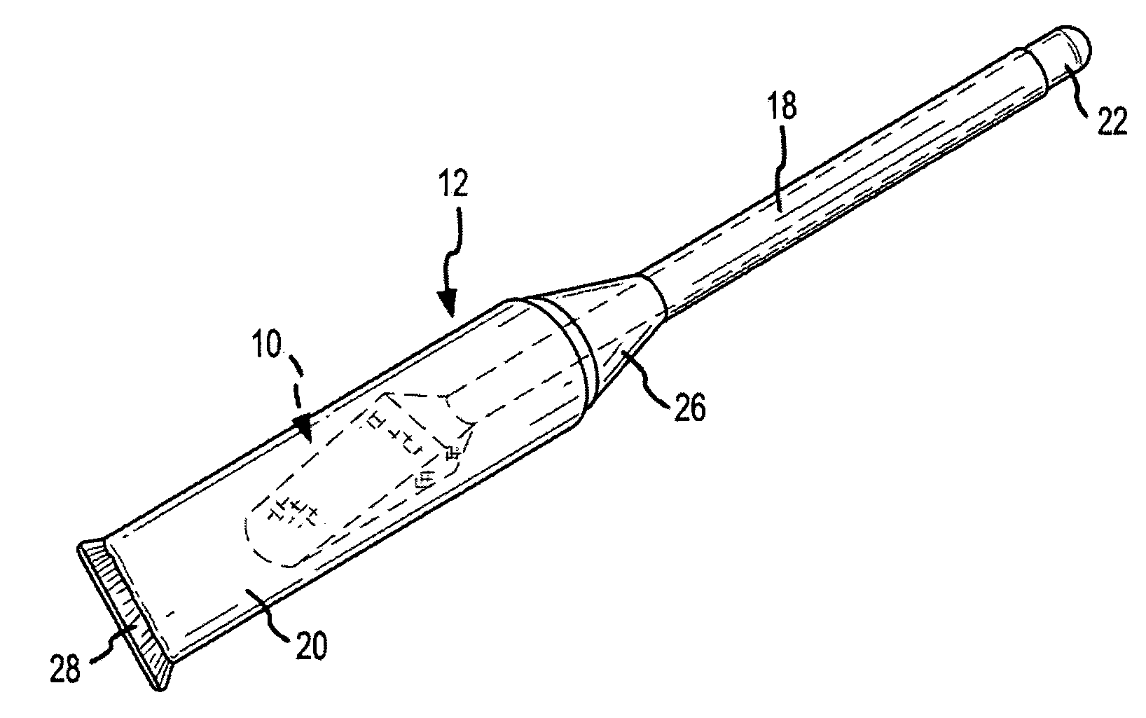 Application and/or carrying devices for oral care compositions