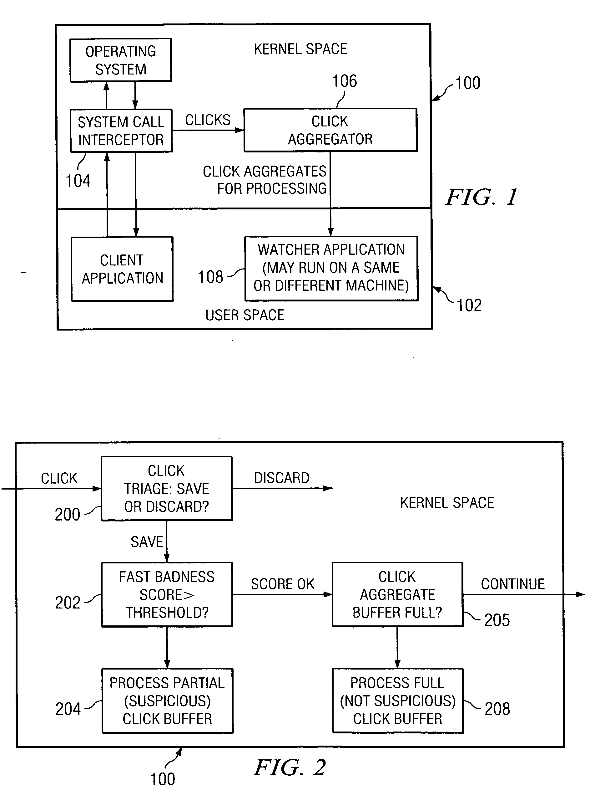 Method and system for detecting intrusive anomalous use of a software system using multiple detection algorithms