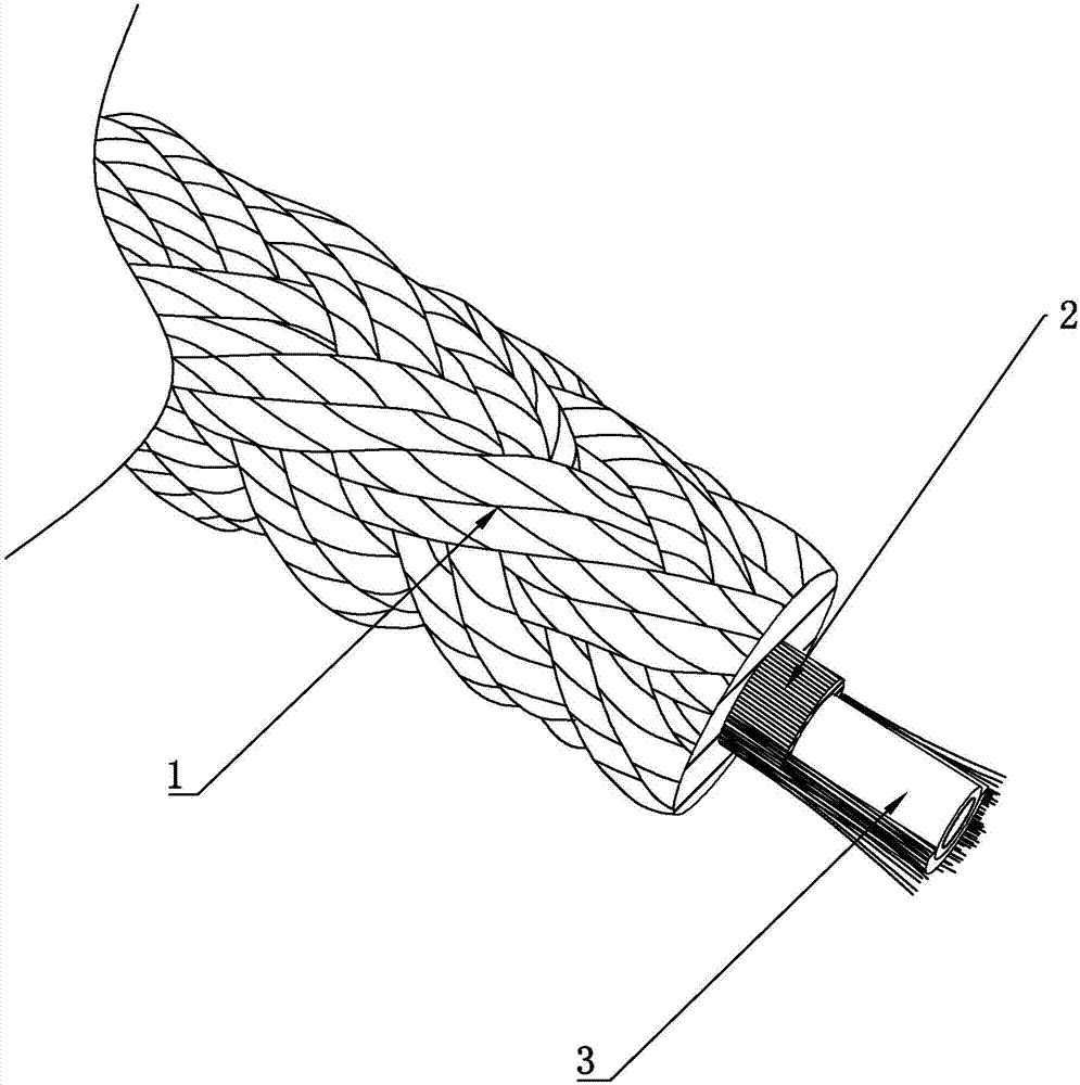 High-performance composite twelve-strand double-braided cable and production method thereof