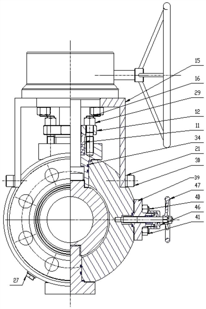 An integrated internal bypass high-pressure low-torque opening and closing ball valve and its installation method