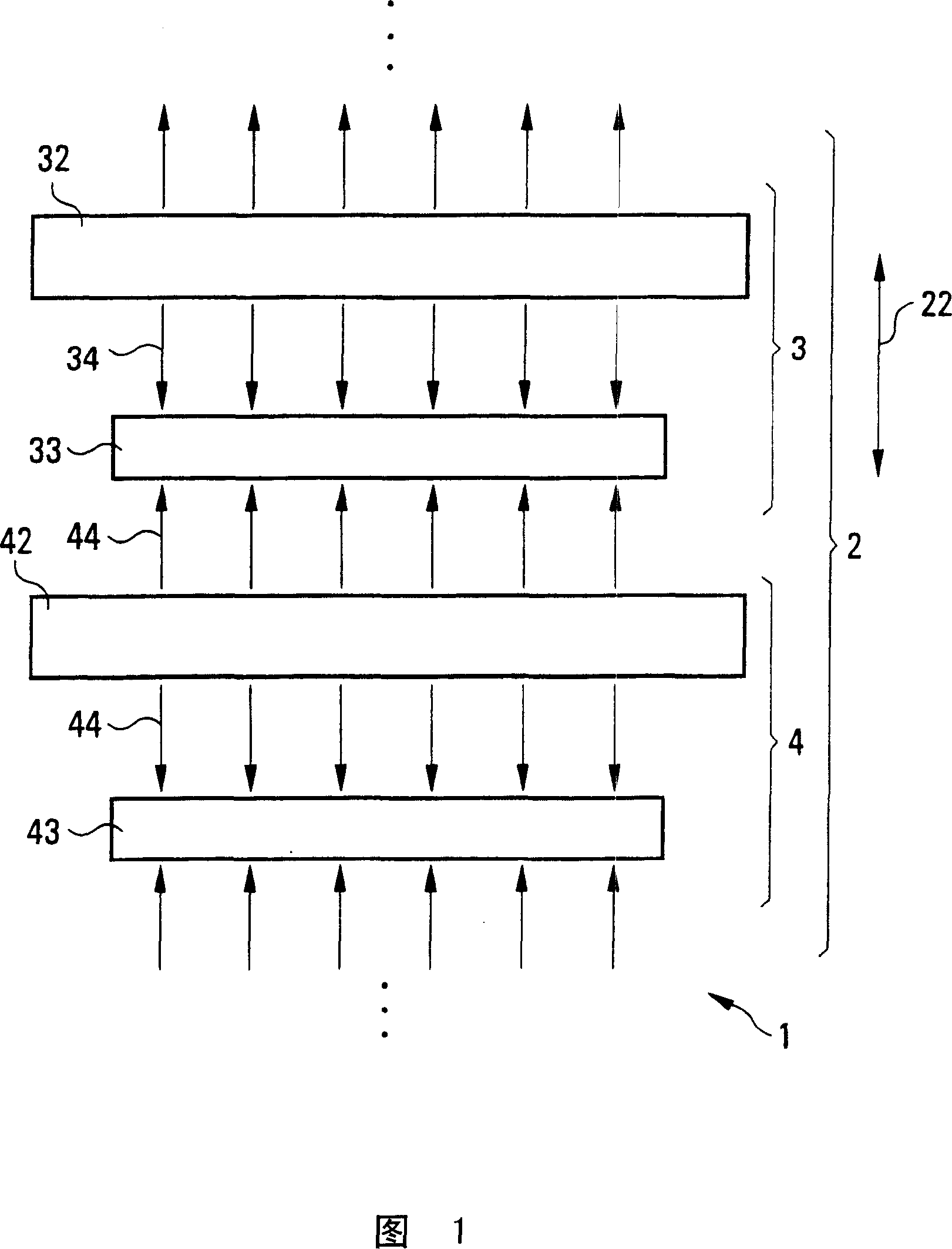 Device and method for tempering several process goods