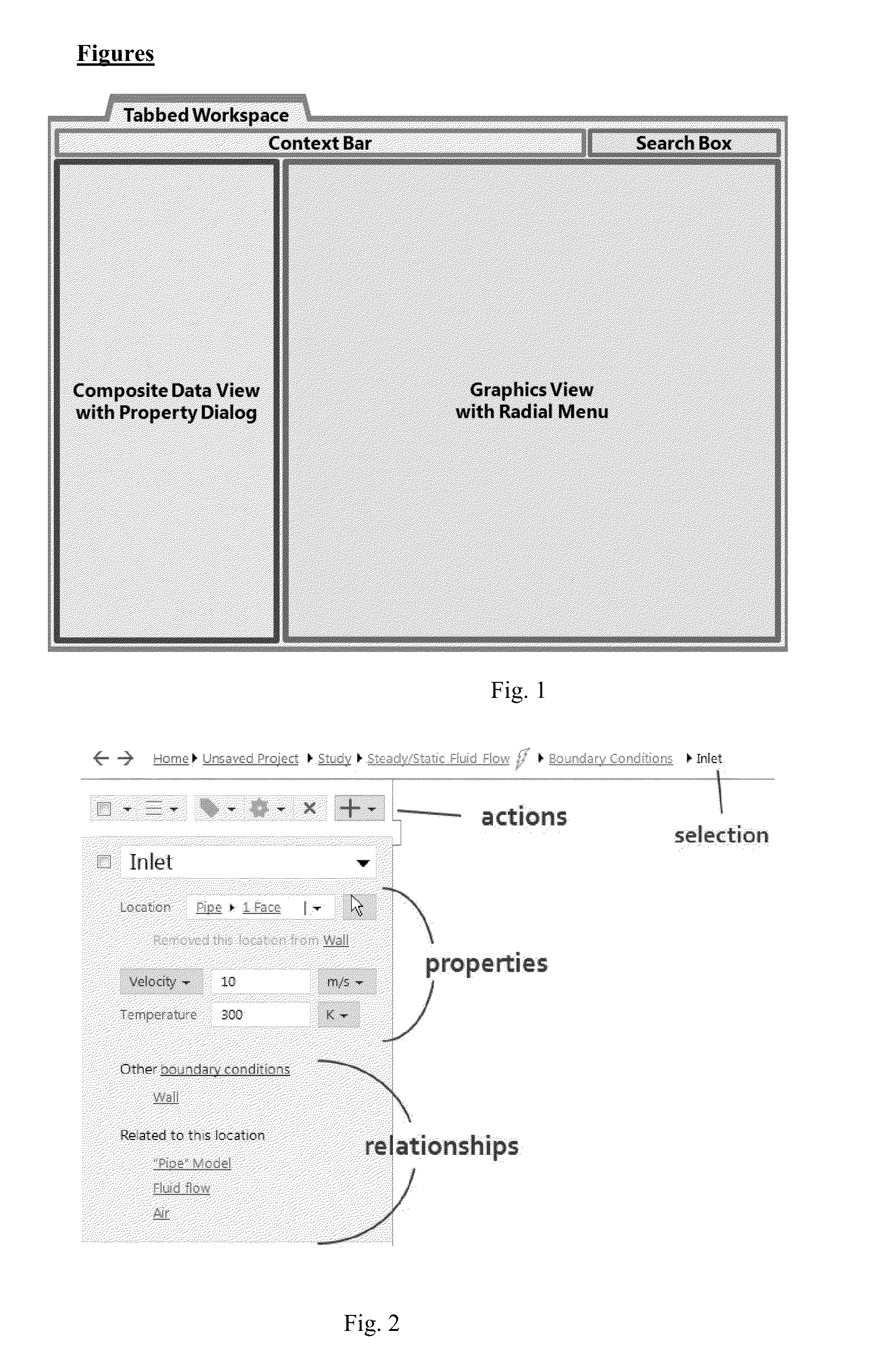 User interface and method of data navigation in the user interface of engineering analysis applications