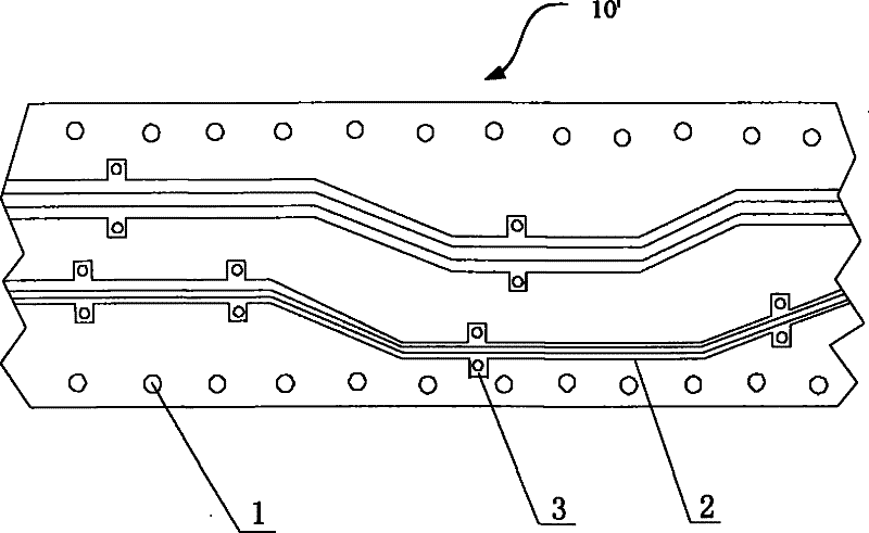 Continuous double-sided flexible printed circuit board and LED strip