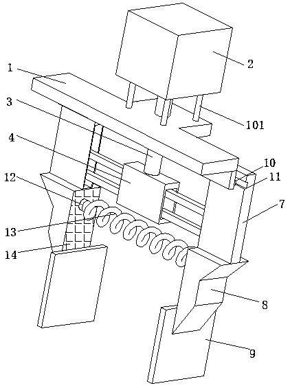 A kind of construction equipment and construction method of reinforced concrete shear wall