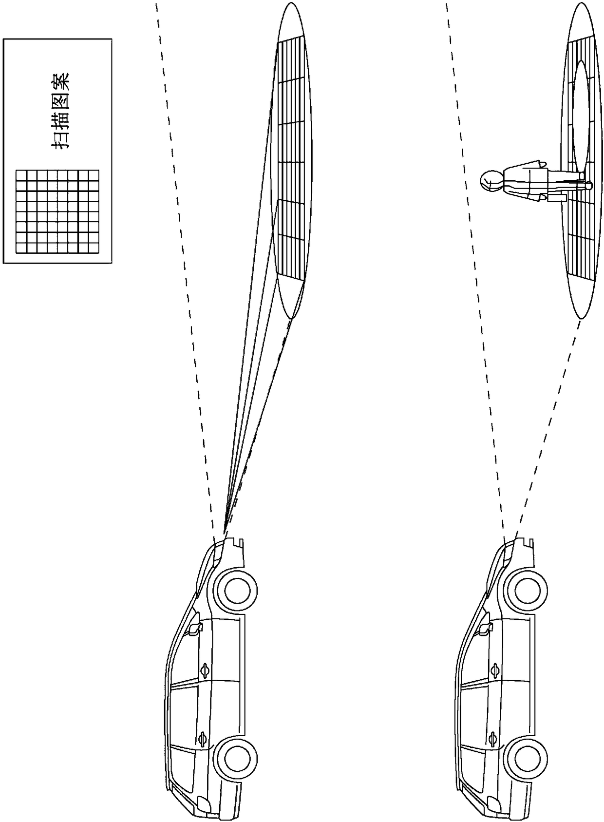 Scanning headlight and control method and program for scanning head light