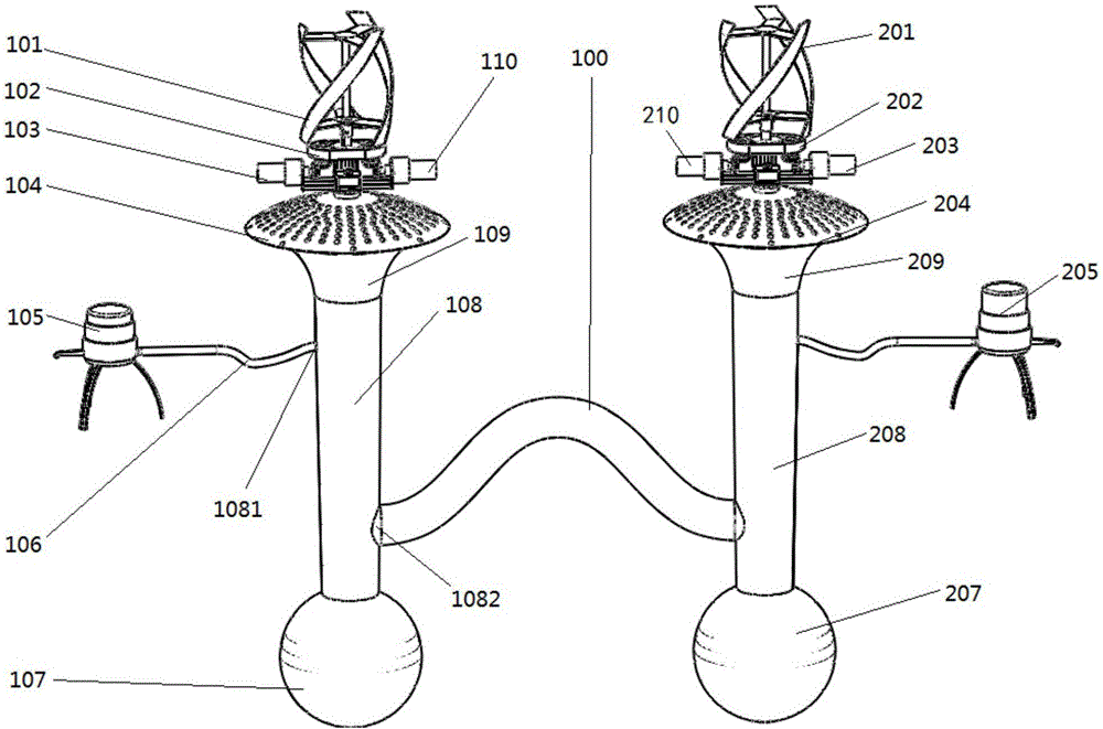 Water vapor liquefaction and collection device