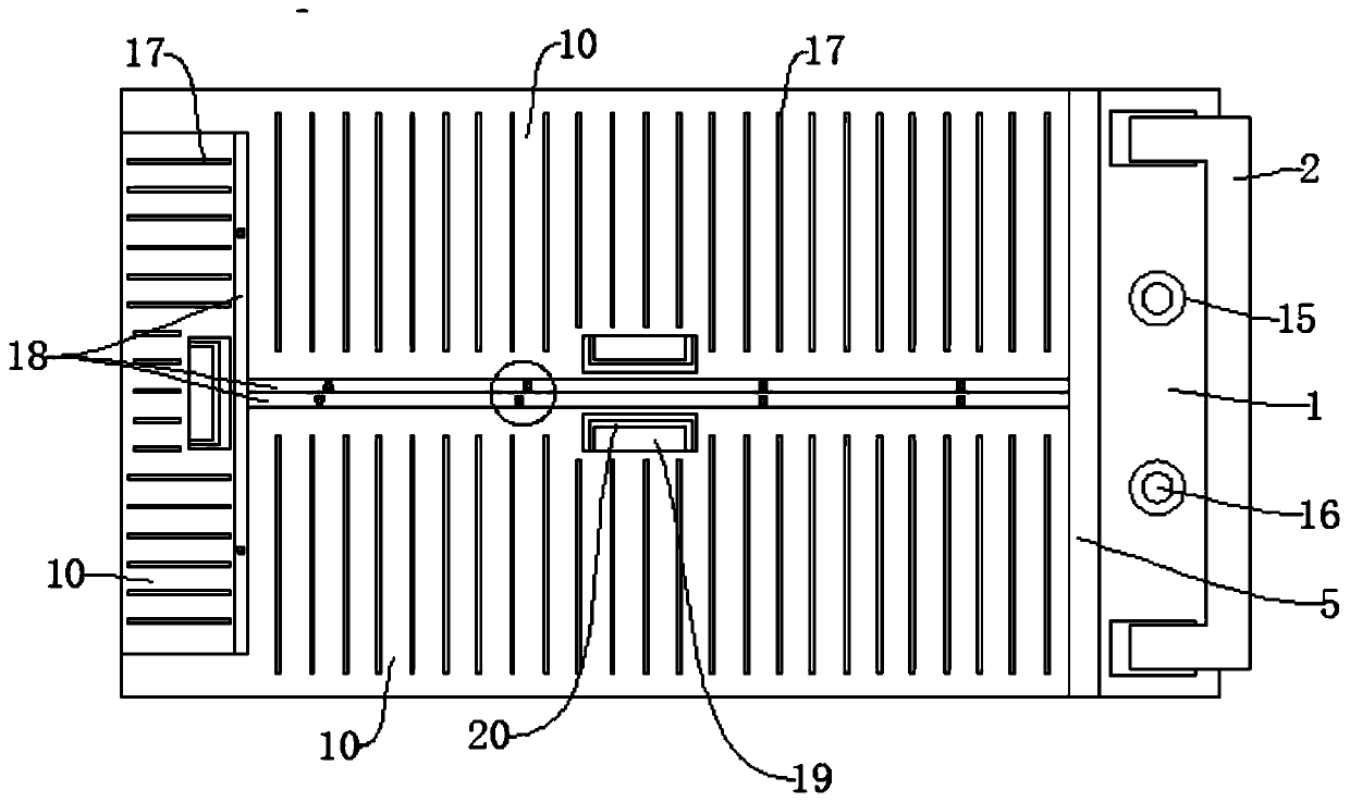 A foldable flat shock-absorbing trolley